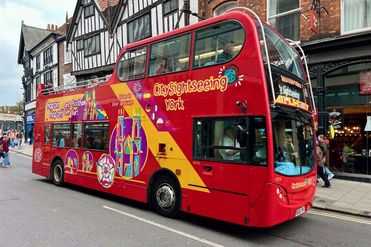 Red Hop-On/Hop-Off bus from City Sightseeing York