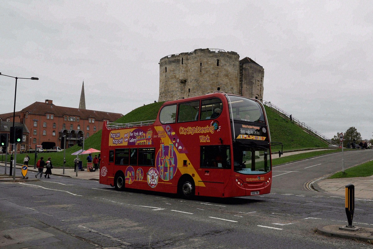 View of York Minster in the historic city centre of York